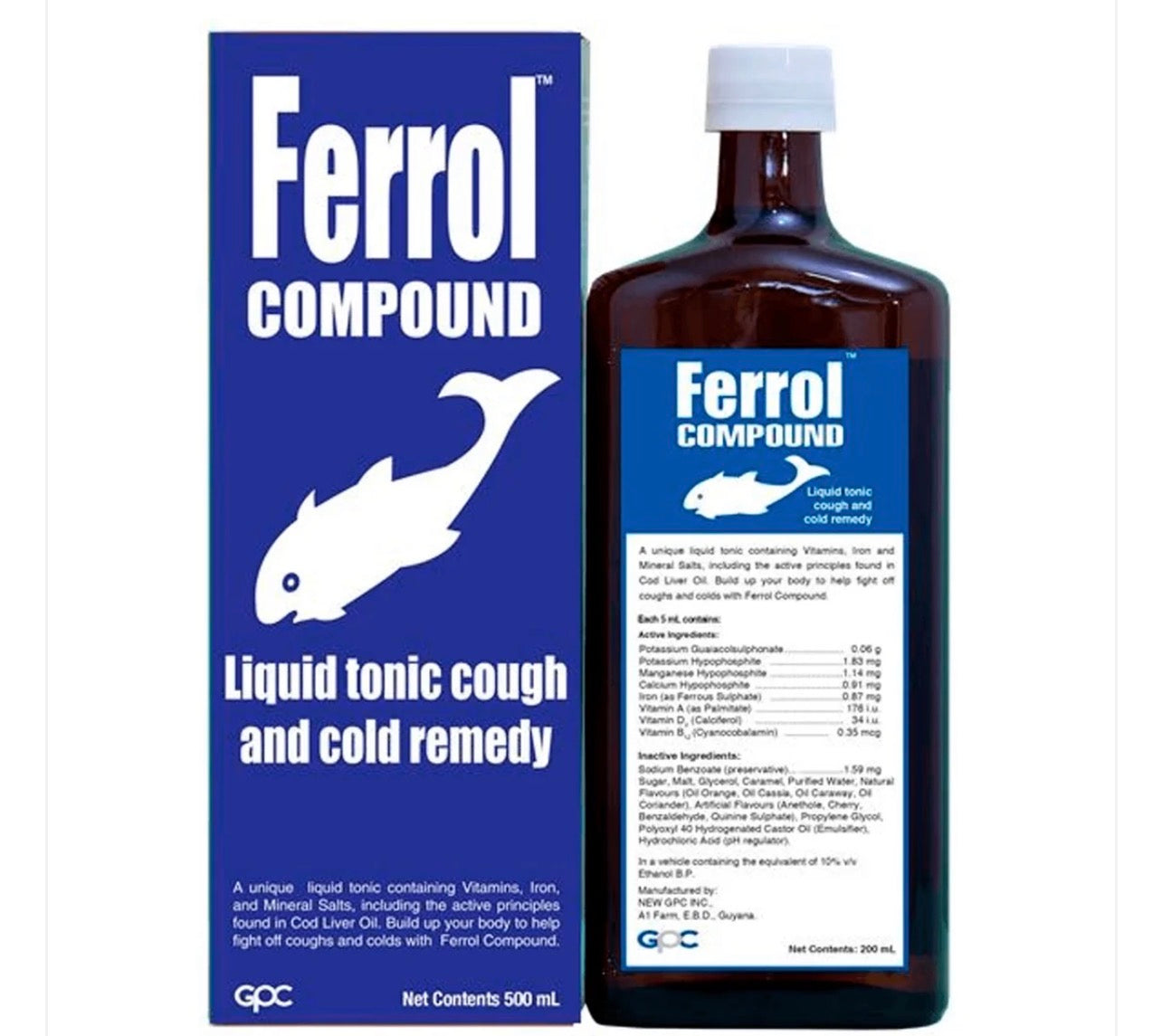 Ferrol Compound Liquid Tonic Cough and Cold Remedy
