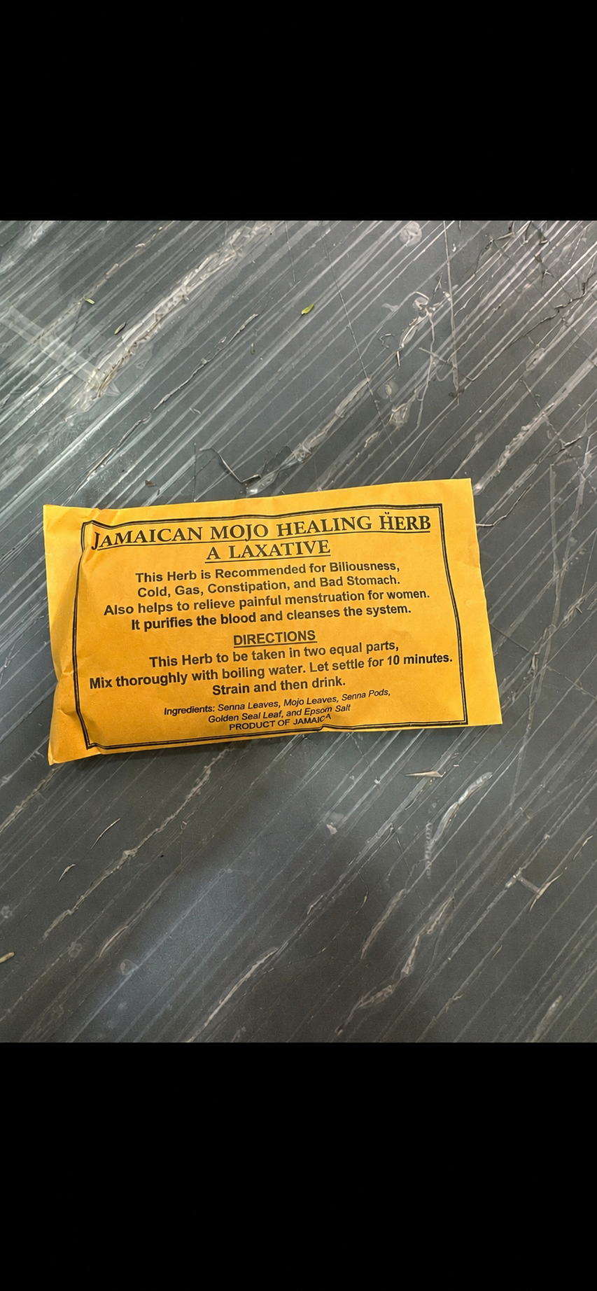 Jamaican Mojo Healing Herb A Laxative
